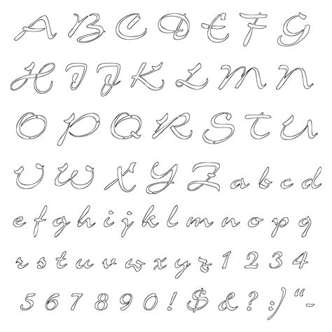 To help you practice, Ive created some free printable worksheets that include the following Up thin down thick worksheet The Basic calligraphy strokes Both the Capitals and minuscule letters And an Empty practice worksheet for your letters, words, or whatever you want. . Free printable calligraphy stencils